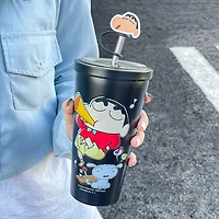 Crayon Shin-chan Large Capacity Straw Water Bottle