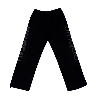 Monbeau Afrique Wide Leg Terry Sweatpants - Black