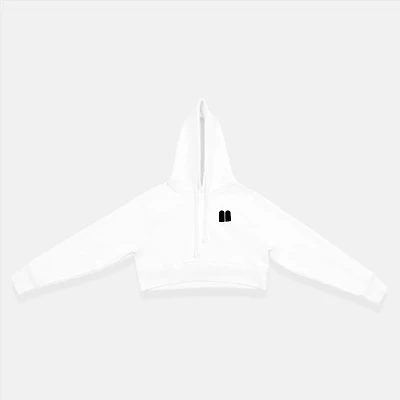 W Arches Crop Hoodie - White