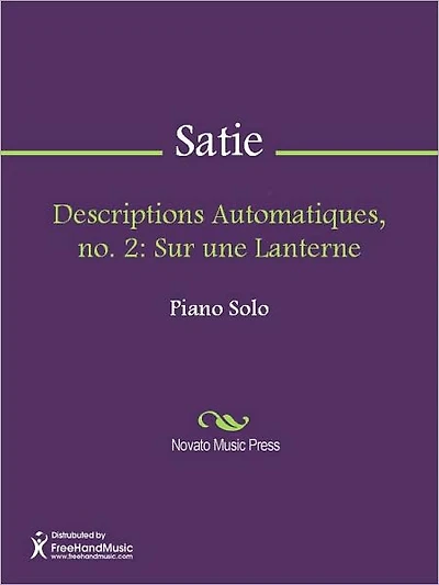 Descriptions Automatiques, no. 2: Sur une Lanterne