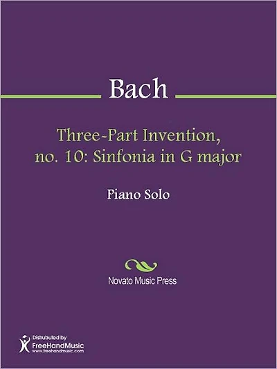 Three-Part Invention, no. 10: Sinfonia in G major