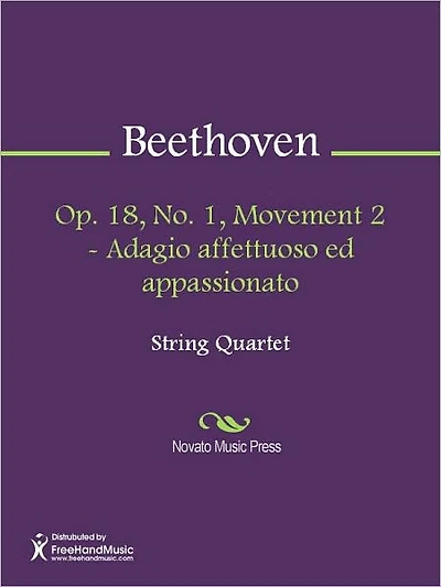 Op. 18, No. 1, Movement 2 - Adagio affettuoso ed appassionato