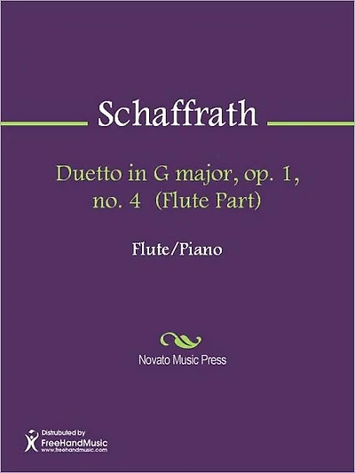 Duetto in G major, op. 1, no. 4 (Piano Part)
