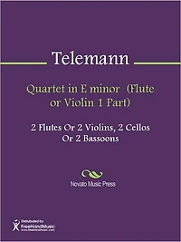 Quartet in E minor (Flute or Violin 1 Part)