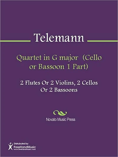 Quartet in G major (Cello or Bassoon 2 Part)