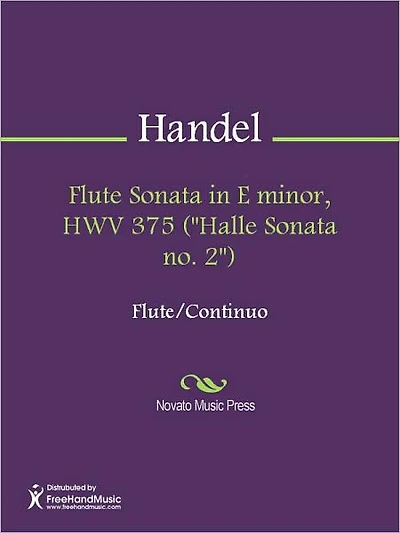 Flute Sonata in E minor, HWV 375 ("Halle Sonata no. 2")