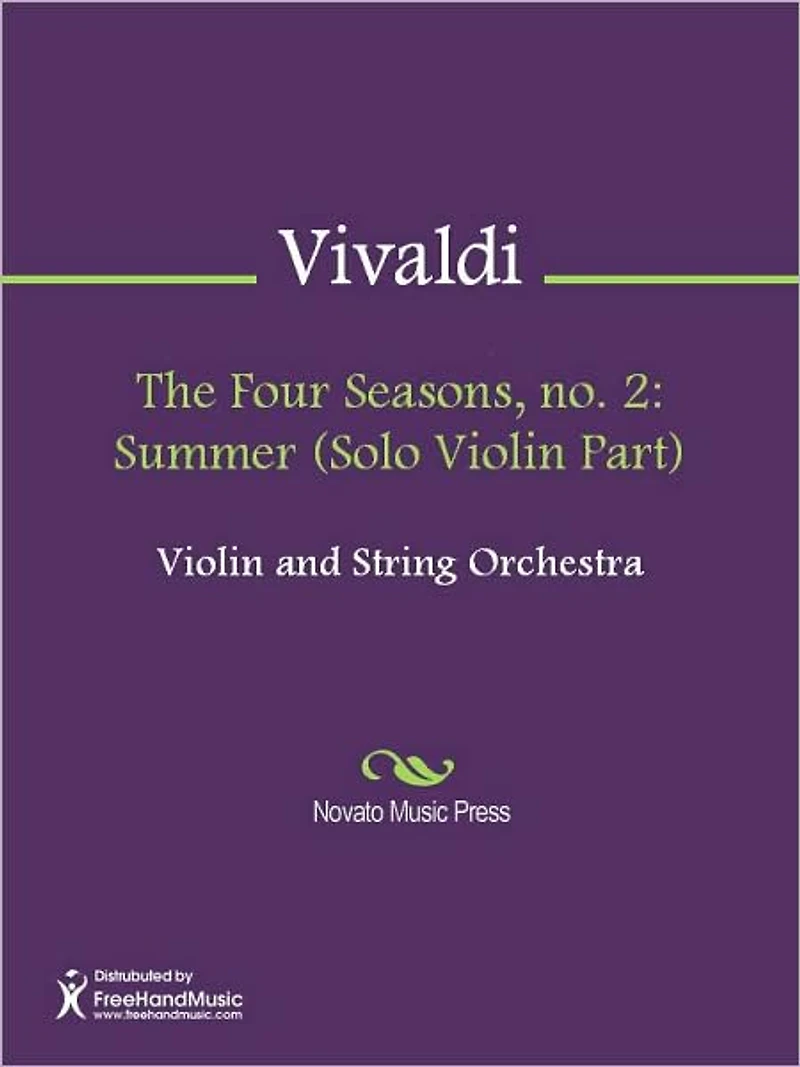 The Four Seasons, no. 2: Summer (Solo Violin Part)