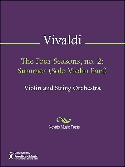 The Four Seasons, no. 2: Summer (Solo Violin Part)
