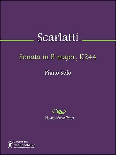 Sonata in B major, K244