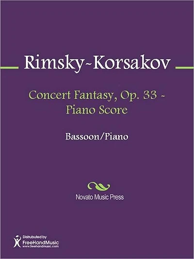 Concert Fantasy, Op. 33 - Piano Score