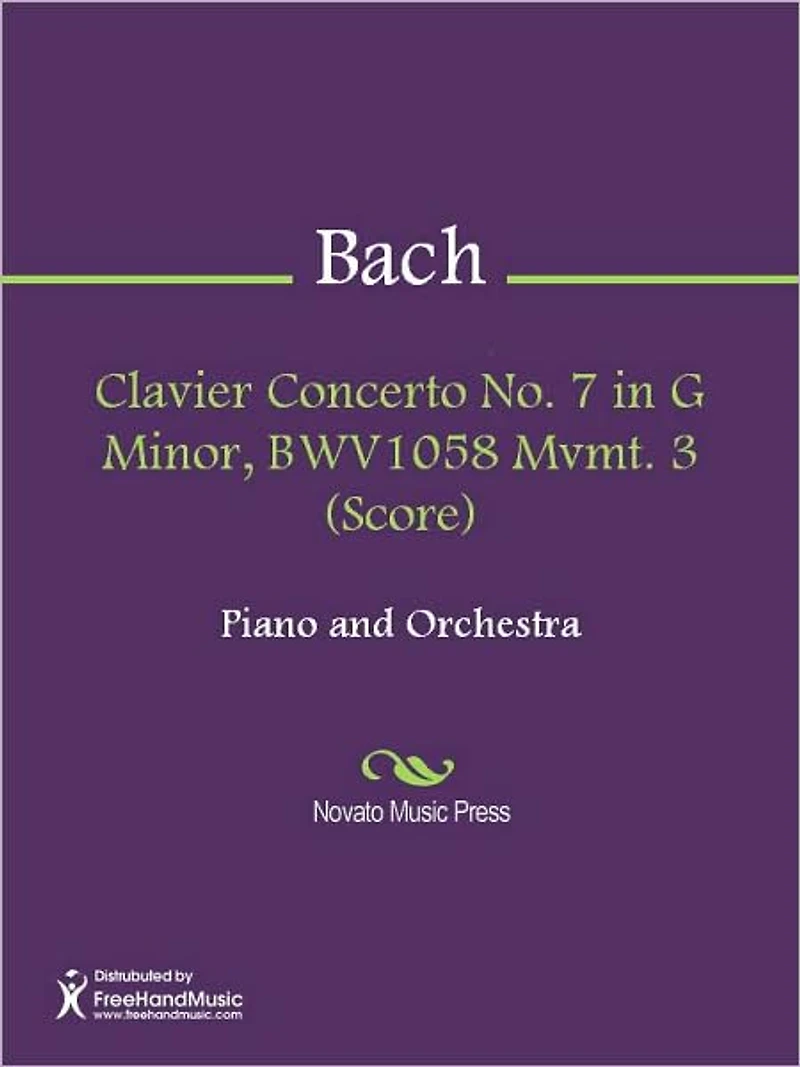 Clavier Concerto No. 7 in G Minor, BWV1058 Mvmt. 3 (Score)