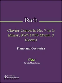 Clavier Concerto No. 7 in G Minor, BWV1058 Mvmt. 3 (Score)