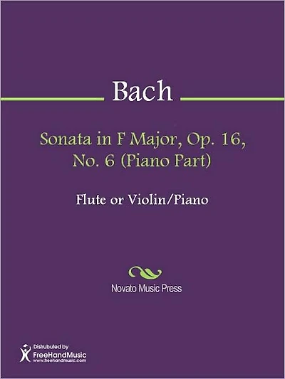 Sonata in F Major, Op. 16, No. 6 (Piano Part)