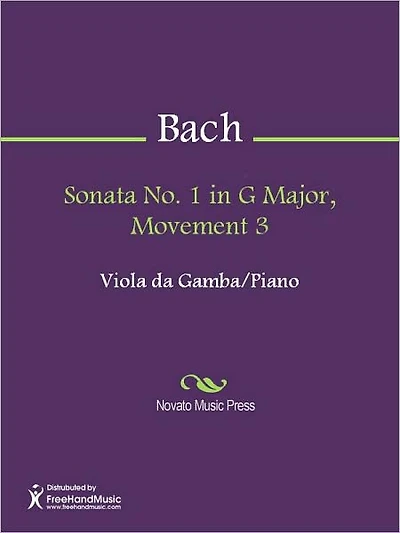 Sonata No. 1 in G Major, Movement 3