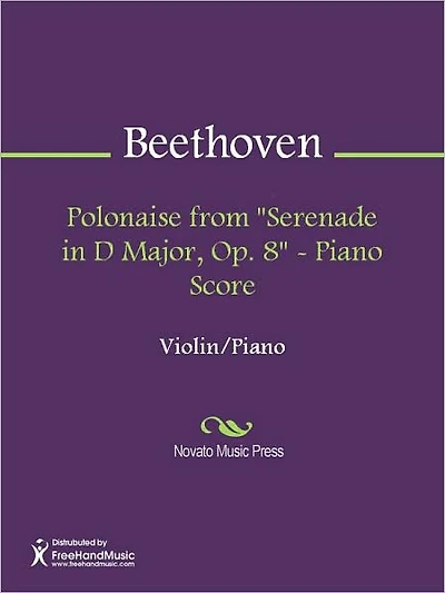 Polonaise from "Serenade in D Major, Op. 8" - Piano Score