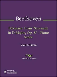 Polonaise from "Serenade in D Major, Op. 8" - Piano Score