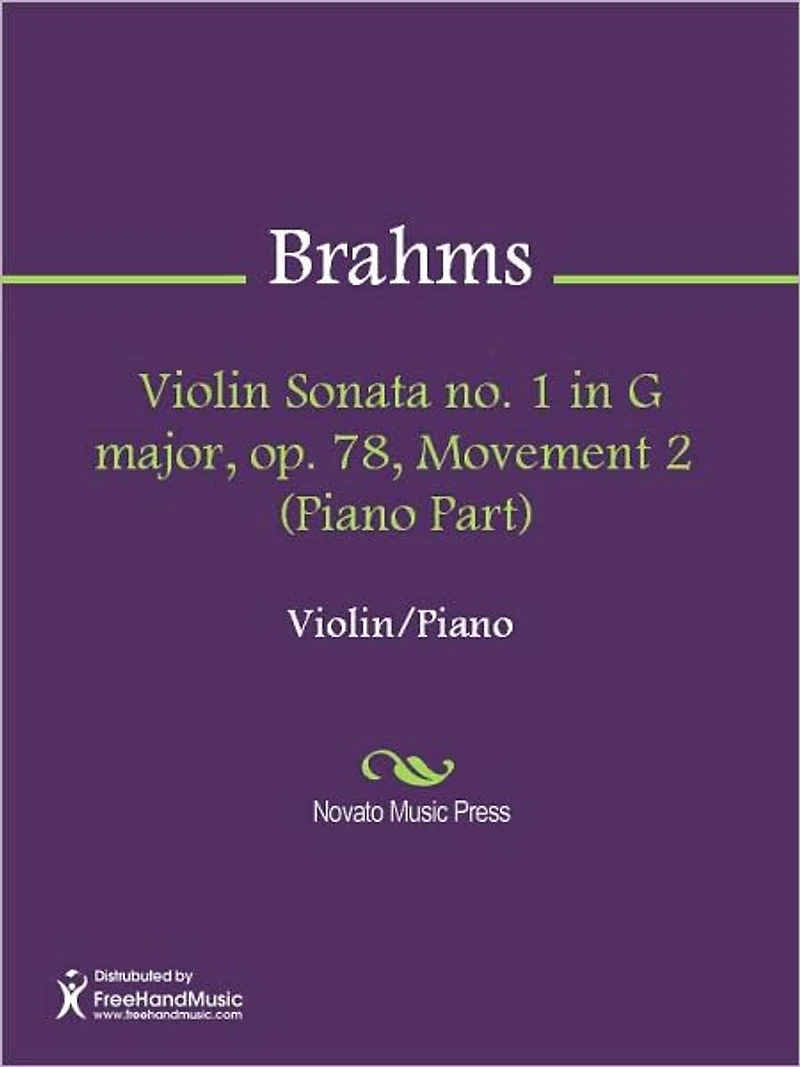 Violin Sonata no. 1 in G major, op. 78, Movement 2 (Piano Part)