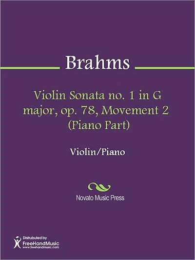 Violin Sonata no. 1 in G major, op. 78, Movement 2 (Piano Part)