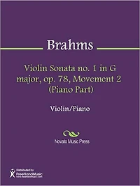 Violin Sonata no. 1 in G major, op. 78, Movement 2 (Piano Part)