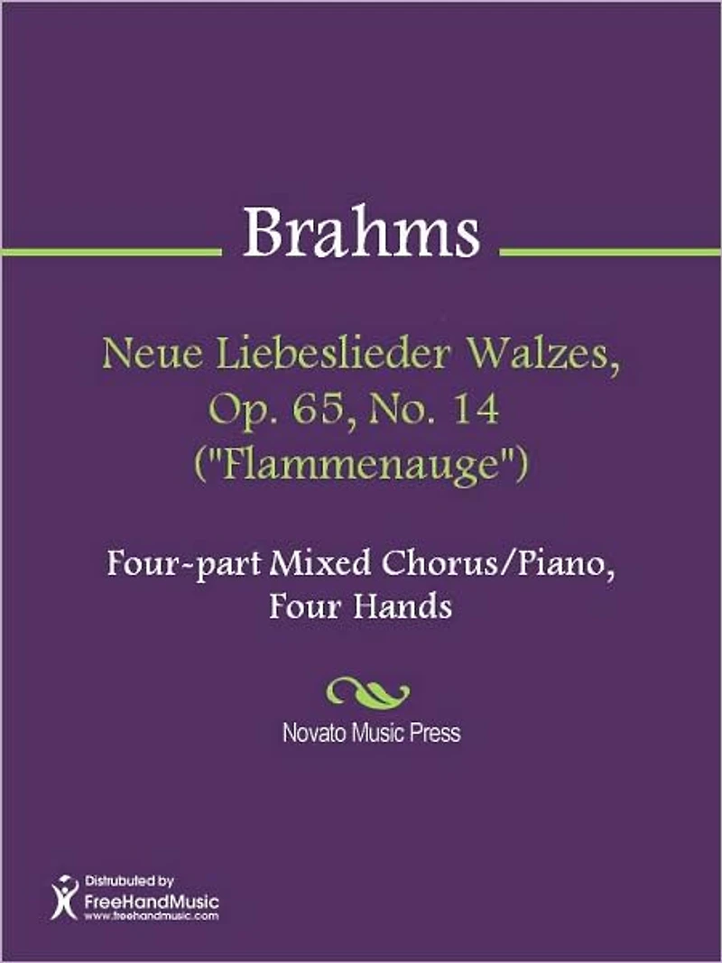 Neue Liebeslieder Walzes, Op. 65, No. 14 ("Flammenauge")