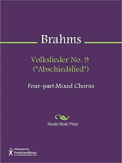 Volkslieder No. 9 ("Abschiedslied")