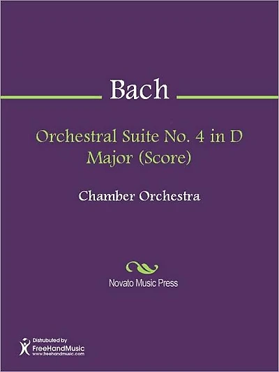 Orchestral Suite No. 4 in D Major (Score)