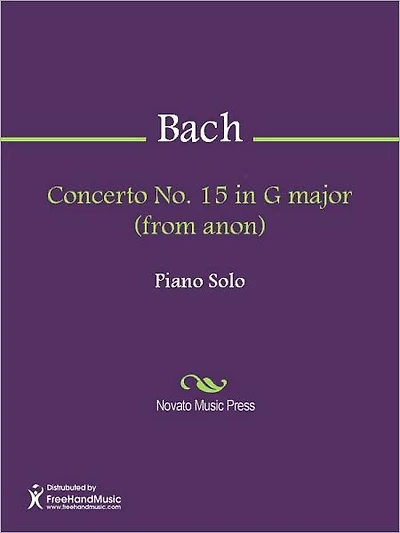 Concerto No. 15 in G major (from anon)