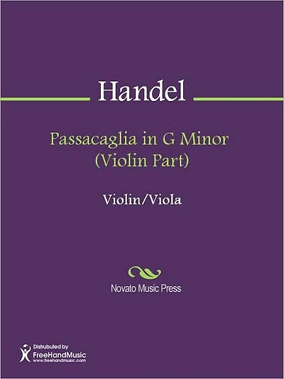 Passacaglia in G Minor (Violin Part)
