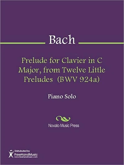 Prelude for Clavier in C Major, from Twelve Little Preludes (BWV 924a)