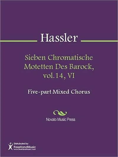 Sieben Chromatische Motetten Des Barock, vol.14, VI