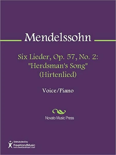 Six Lieder, Op. 57, No. 2: "Herdsman's Song" (Hirtenlied)