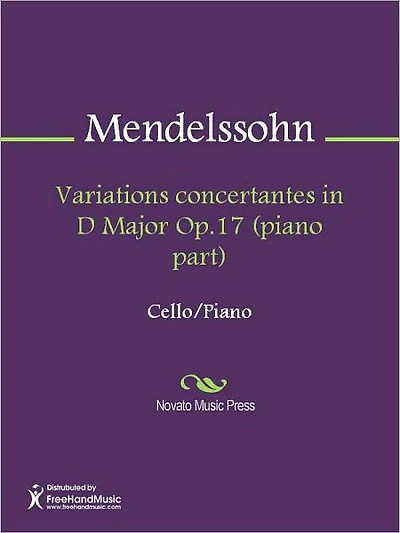 Variations concertantes in D Major Op.17 (cello part)