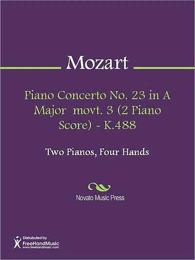 Piano Concerto No. 23 in A Major movt. 3 (2 Piano Score) - K.488