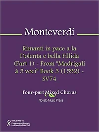 Rimanti in pace a la Dolenta e bella Fillida (Part 1) - From "Madrigali a 5 voci" Book 3 (1592) - SV74