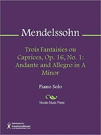 Trois Fantaisies ou Caprices, Op. 16, No. 1: Andante and Allegro in A Minor