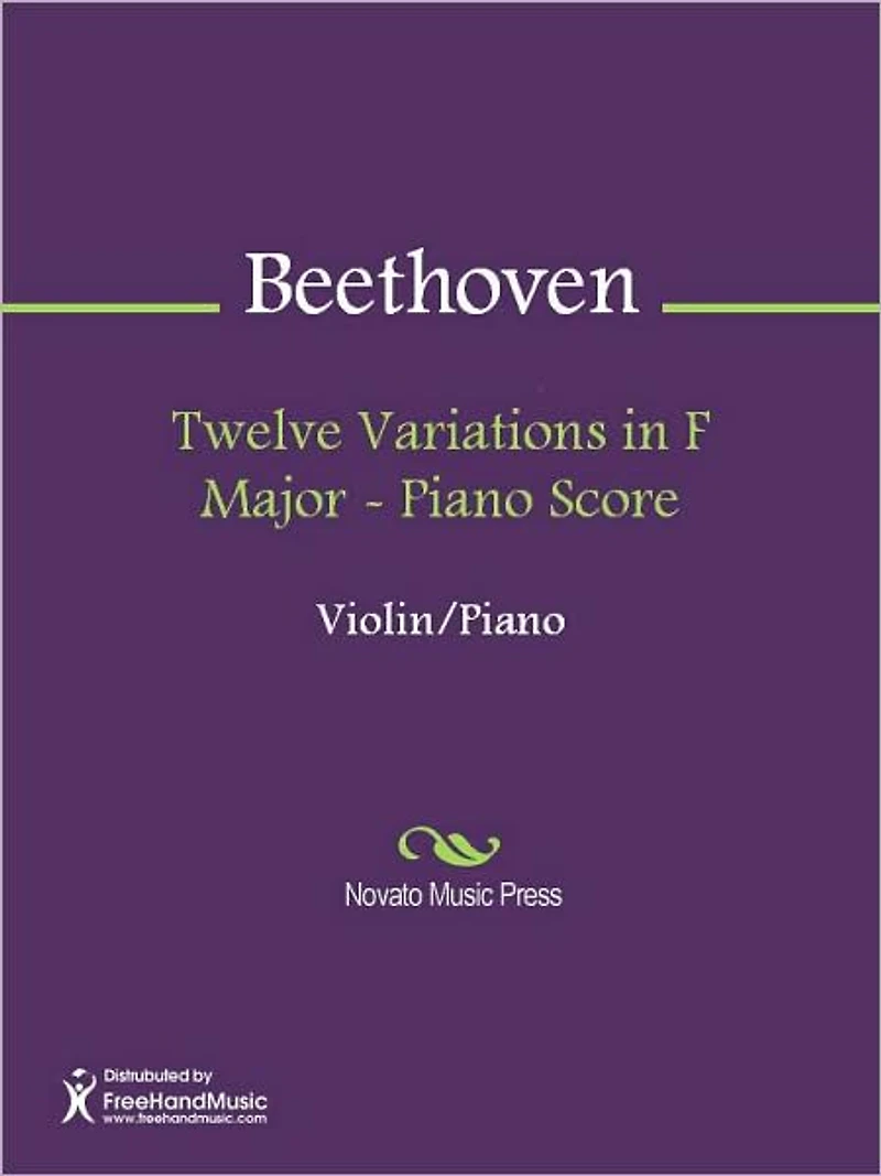 Twelve Variations in F Major - Piano Score