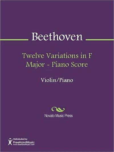 Twelve Variations in F Major - Piano Score