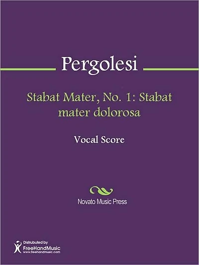 Stabat Mater, No. 1: Stabat mater dolorosa