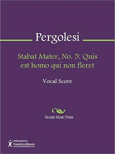 Stabat Mater, No. 5: Quis est homo qui non fleret