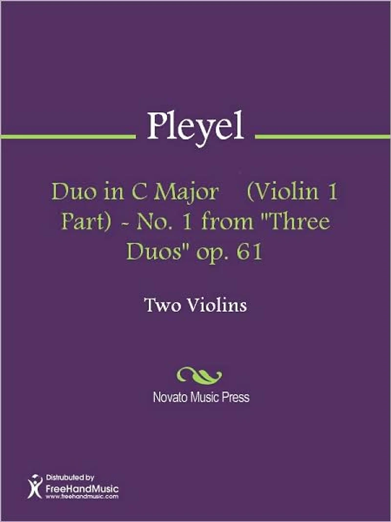 Duo in C Major (Violin 1 Part) - No. 1 from "Three Duos" op. 61