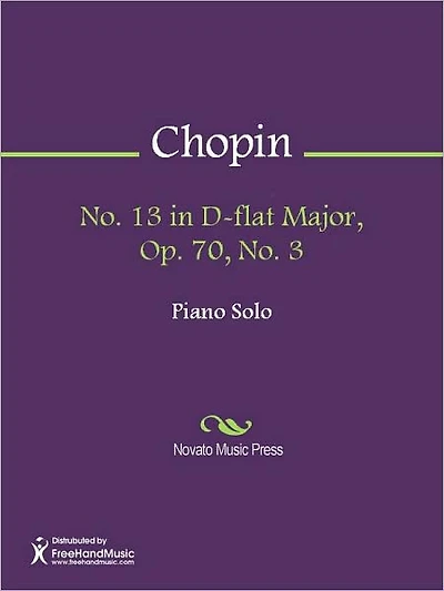 No. 13 in D-flat Major, Op. 70, No. 3