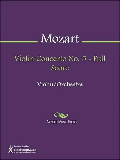 Violin Concerto No. 5 - Full Score