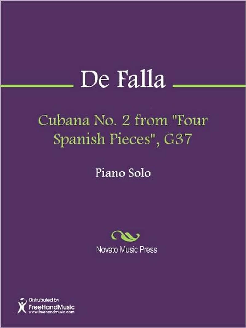 Cubana No. 2 from "Four Spanish Pieces", G37