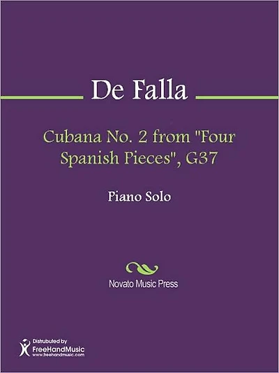 Cubana No. 2 from "Four Spanish Pieces", G37