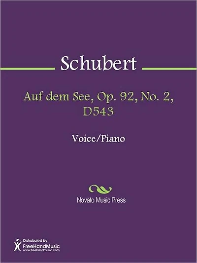 Auf dem See, Op. 92, No. 2, D543