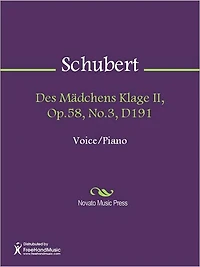 Des Madchens Klage II, Op.58, No.3, D191