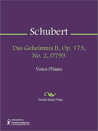 Das Geheimnis II, Op. 173, No. 2, D793
