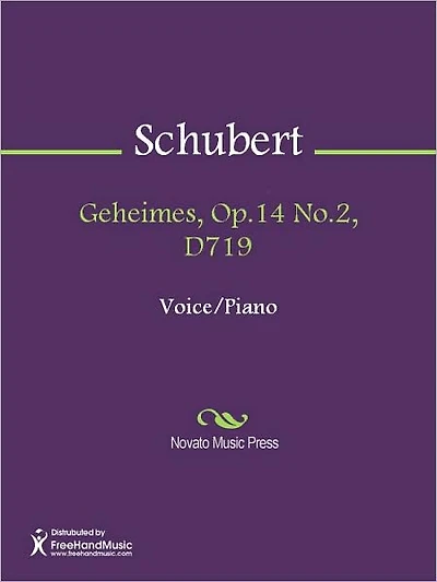 Geheimes, Op.14 No.2, D719