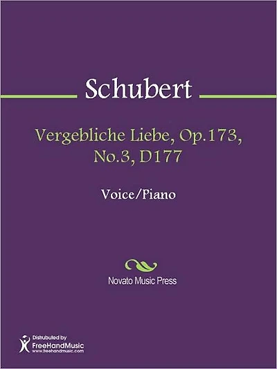 Vergebliche Liebe, Op.173, No.3, D177