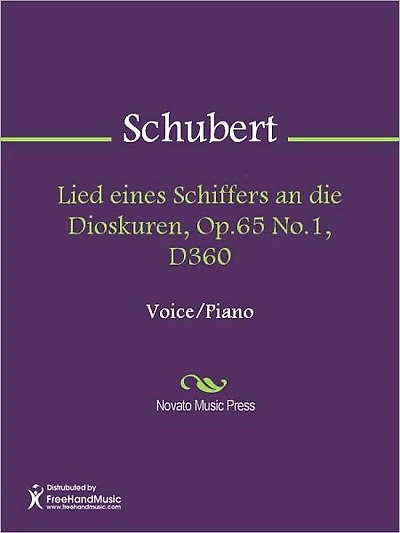 Lied eines Schiffers an die Dioskuren, Op.65 No.1, D360